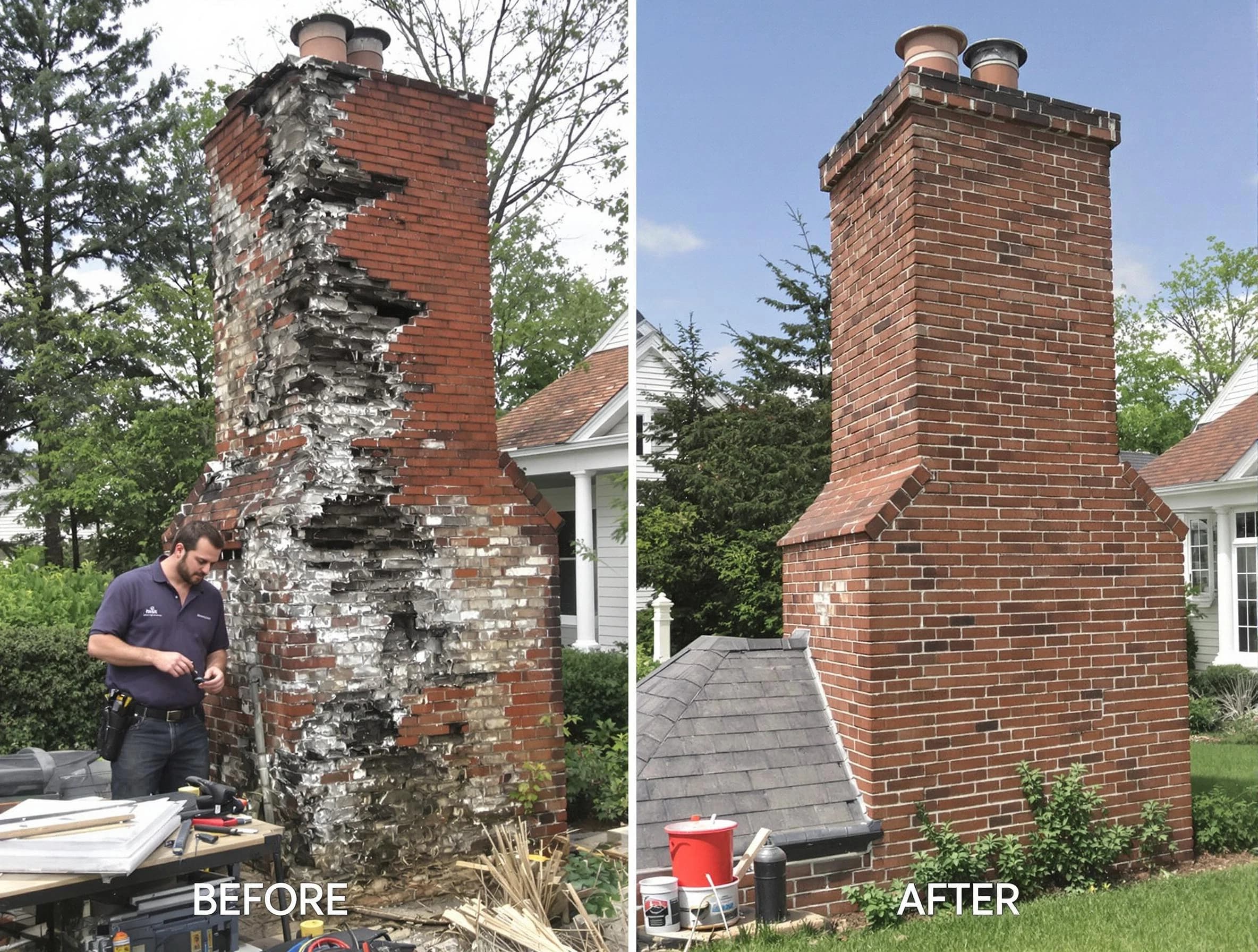 Sandia Heights Chimney Sweep performing a full chimney restoration in Sandia Heights, NM