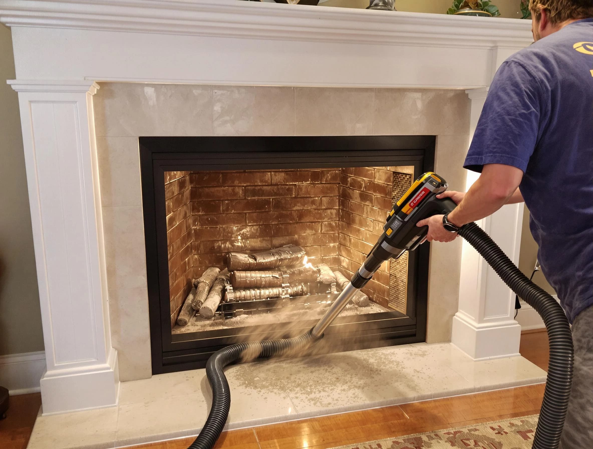 Fireplace cleaning performed by Sandia Heights Chimney Sweep in Sandia Heights, NM