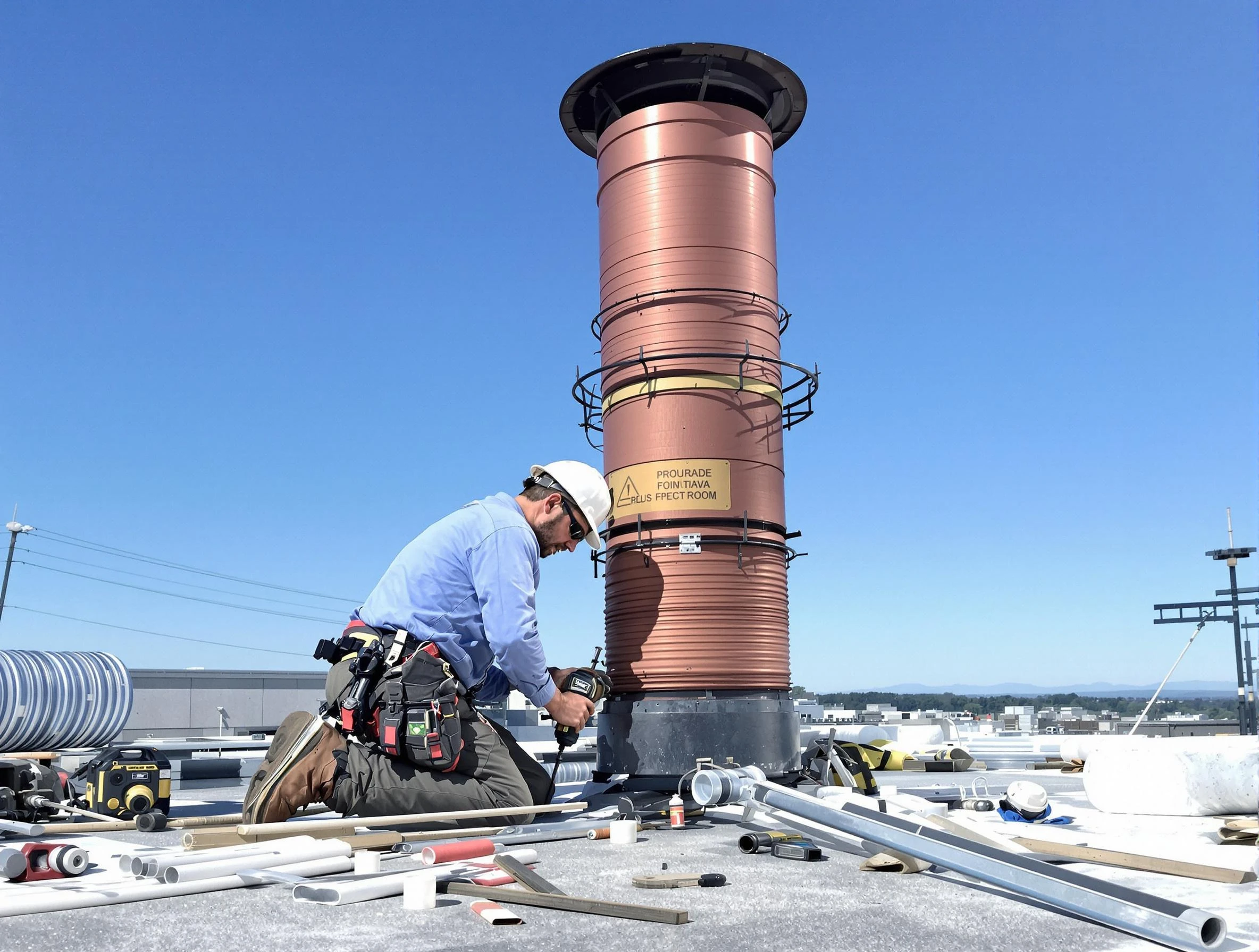 Installed chimney liner by Sandia Heights Chimney Sweep in Sandia Heights, NM