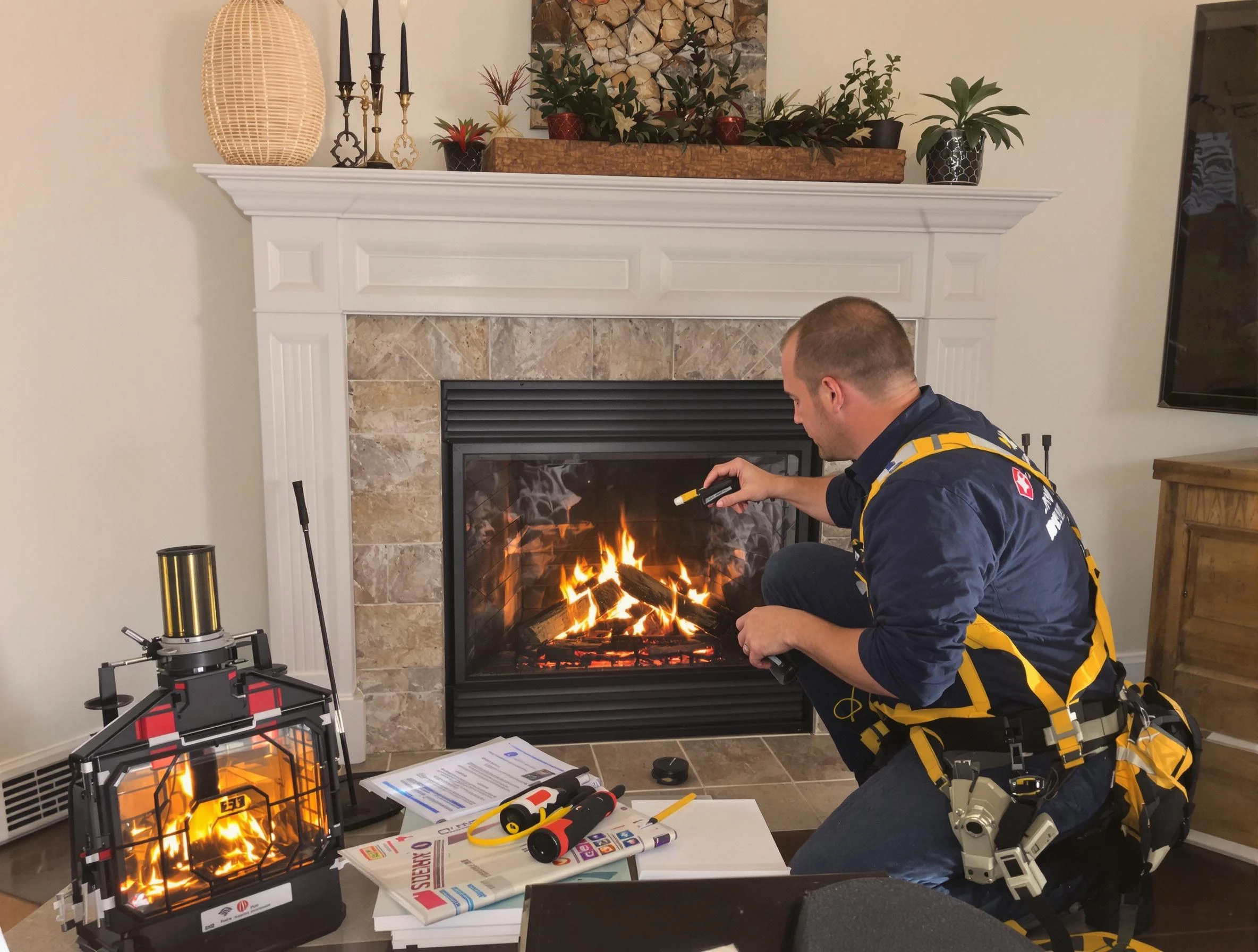 Safety-focused fireplace inspection by Sandia Heights Chimney Sweep in Sandia Heights, NM